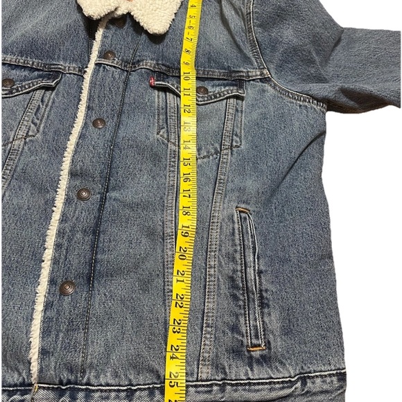 Levi’s Sherpa Trucker Jacket 16365-0044 Men’s Size L Light Blue Denim EXC cond - Picture 6 of 13